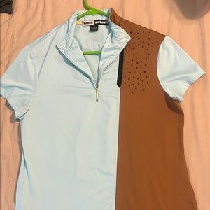 Jamie Sadock Sky Blue and Chestnut Polo